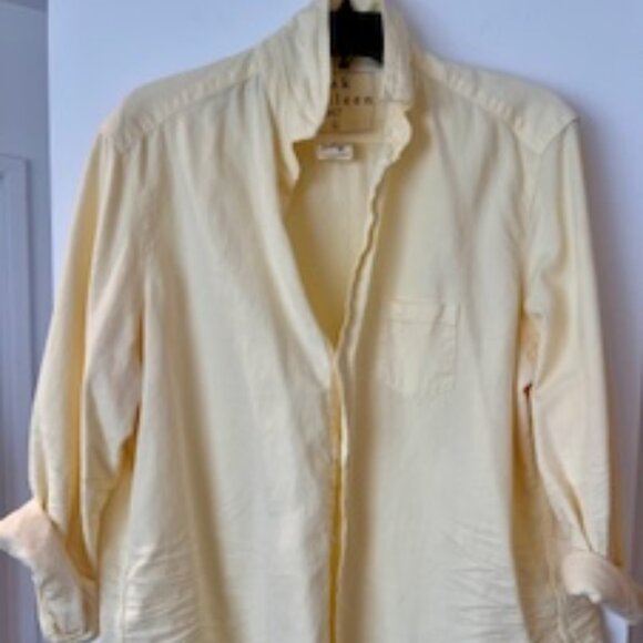 FRANK & EILEEN, Relaxed Button-Up Shirt, Famous Denim, Yellow, Size L - Picture 2 of 4